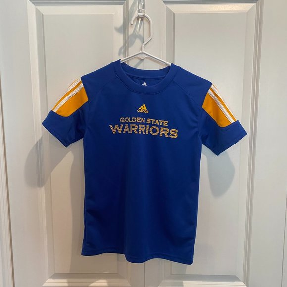 adidas Other - 🎉 Host Pick 🎉 Adidas Blue Golden State Warriors T-Shirt Boys Medium